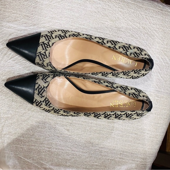 Ralph Lauren Black and Tan Heels - Picture 5 of 8